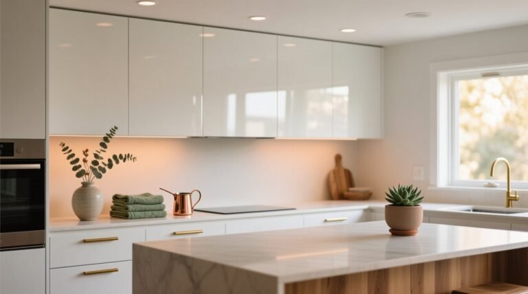 How to style above kitchen cabinets safe durable visually cohesive.jpg