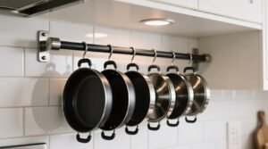 How to turn a cheap curtain rod into a lid organizer nsf tested.jpg