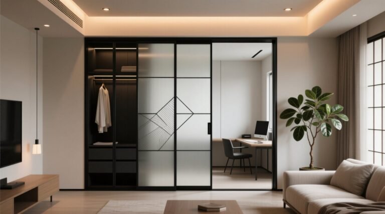 How to turn a sliding door wardrobe into a room divider.jpg