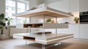 How to turn an ikea kitchen table into an awesome multi level workstation.jpg