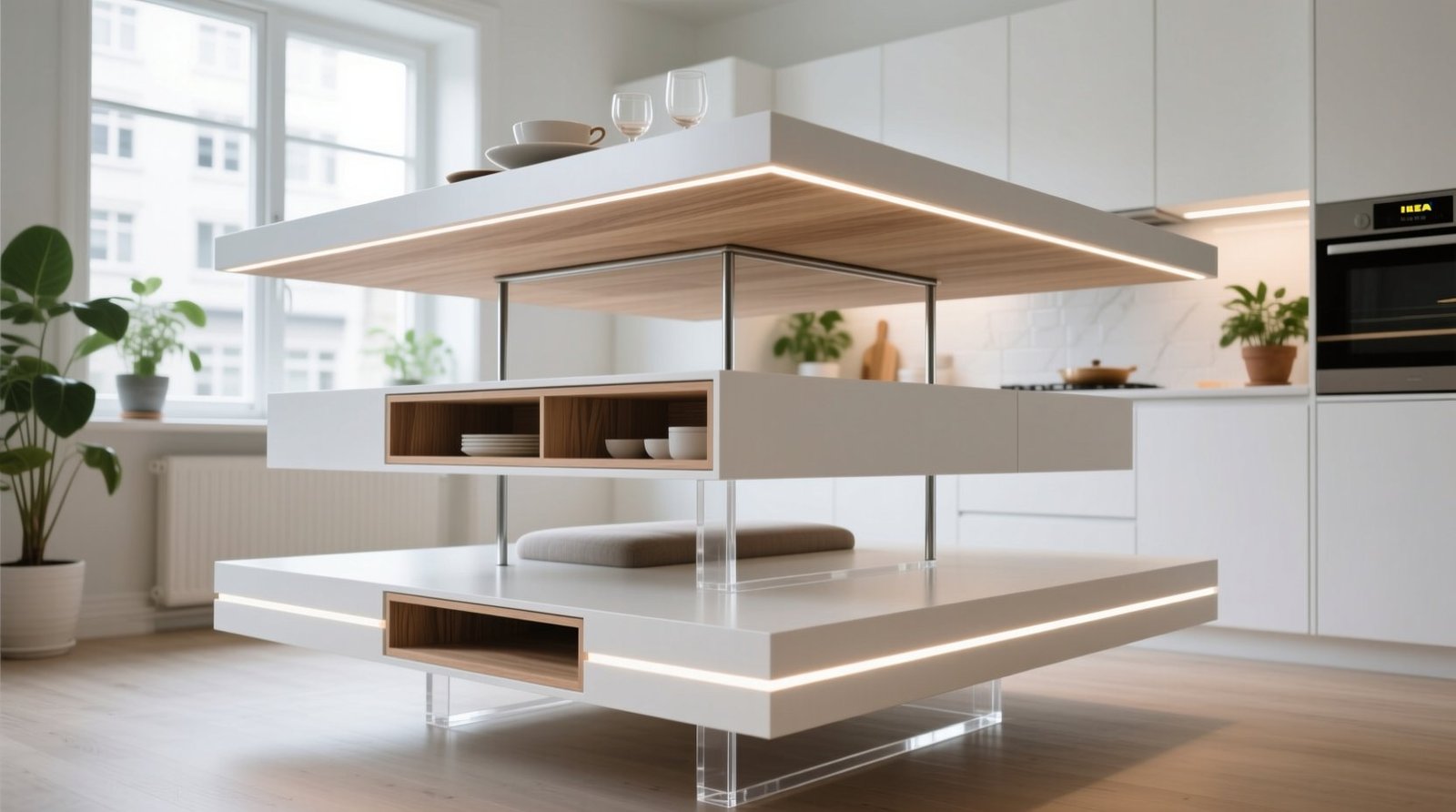 How to Turn an IKEA Kitchen Table into an Awesome Multi-Level Workstation