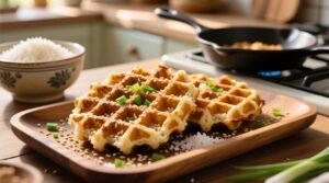 How to turn leftover rice into crispy tasty rice waffles.jpg