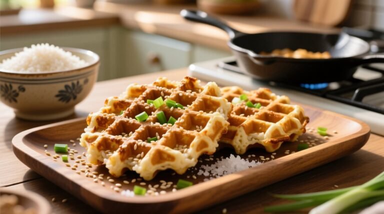 How to turn leftover rice into crispy tasty rice waffles.jpg