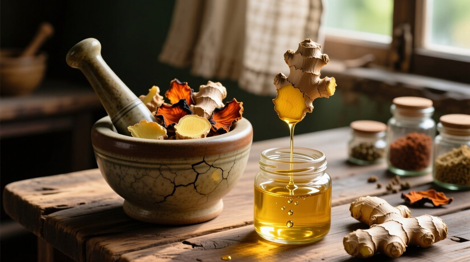 How to use dried up ginger to make flavored oil science backed.jpg