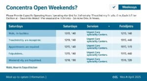 Is concentra open on the weekends.jpg