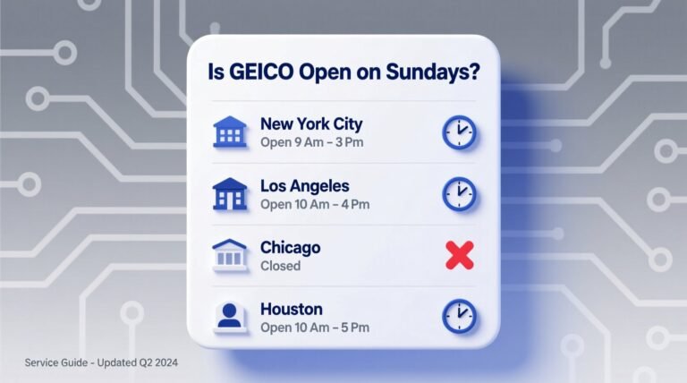 Is geico open on sundays branch service guide.jpg