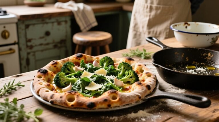 Jim laheys no knead pizza with broccoli rabe science backed guide.jpg