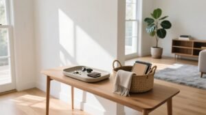 Keep the house tidy with this tray and basket system.jpg