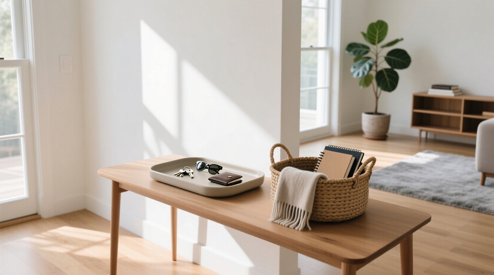 Keep the house tidy with this tray and basket system.jpg