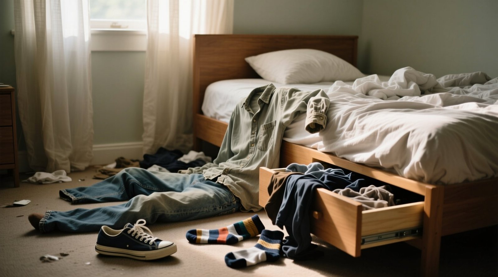 Keep worn clothes from messing up your bedroom with a caddy.jpg