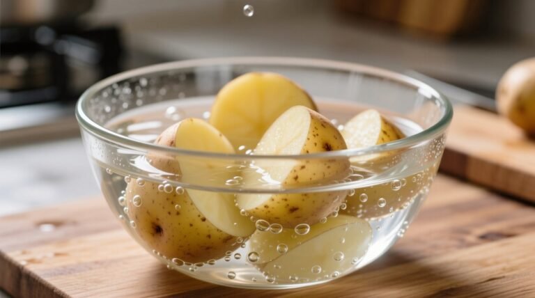Keeping cut potatoes in water science timing safety rules.jpg