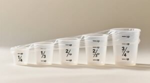 Line measuring cups with plastic wrap when measuring wet ingredients.jpg