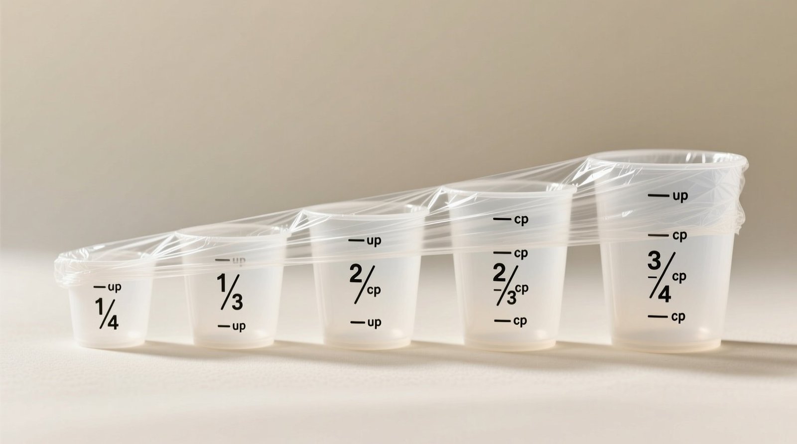 Line measuring cups with plastic wrap when measuring wet ingredients.jpg