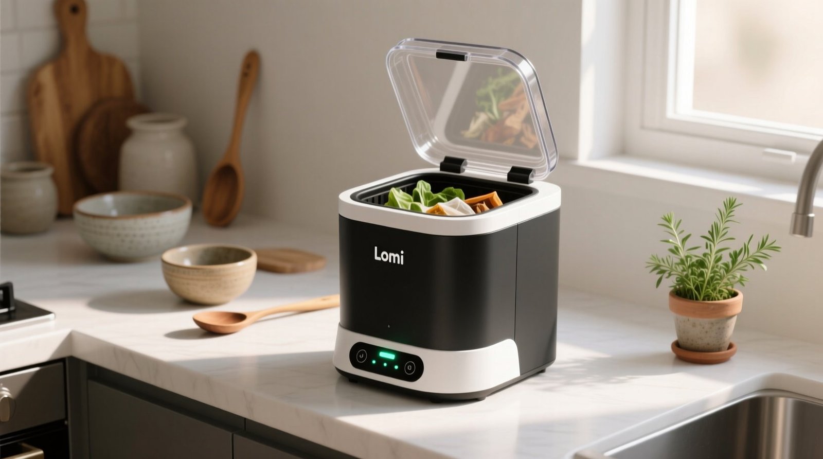 Lomi countertop composter review real world performance eco cleaning fit.jpg