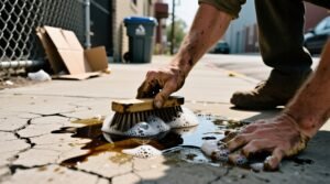 Macgyver tip clean up gasoline stains with dish detergent eco cleaning guide.jpg