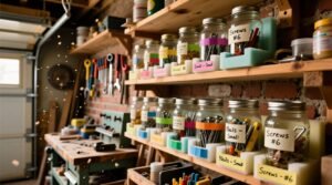 Macgyver tip organize the garage with baby food jars not for closets.jpg