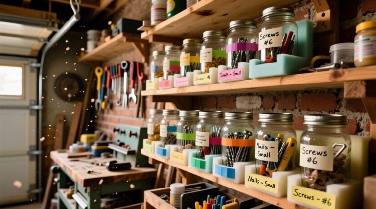Macgyver tip organize the garage with baby food jars not for closets.jpg