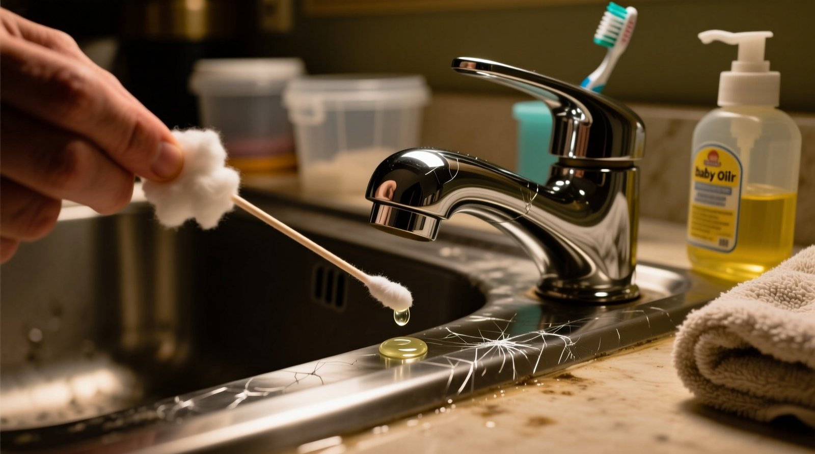 Macgyver tip polish chrome with baby oil safe effective eco clean.jpg