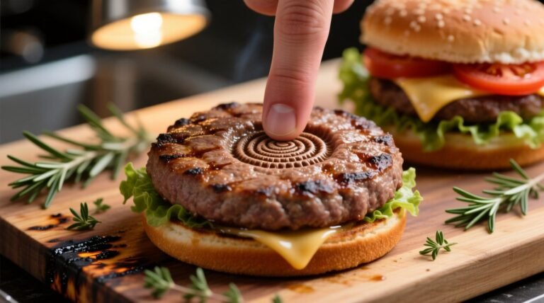 Make a thumb imprint in your burgers for better shaping the science backed method.jpg