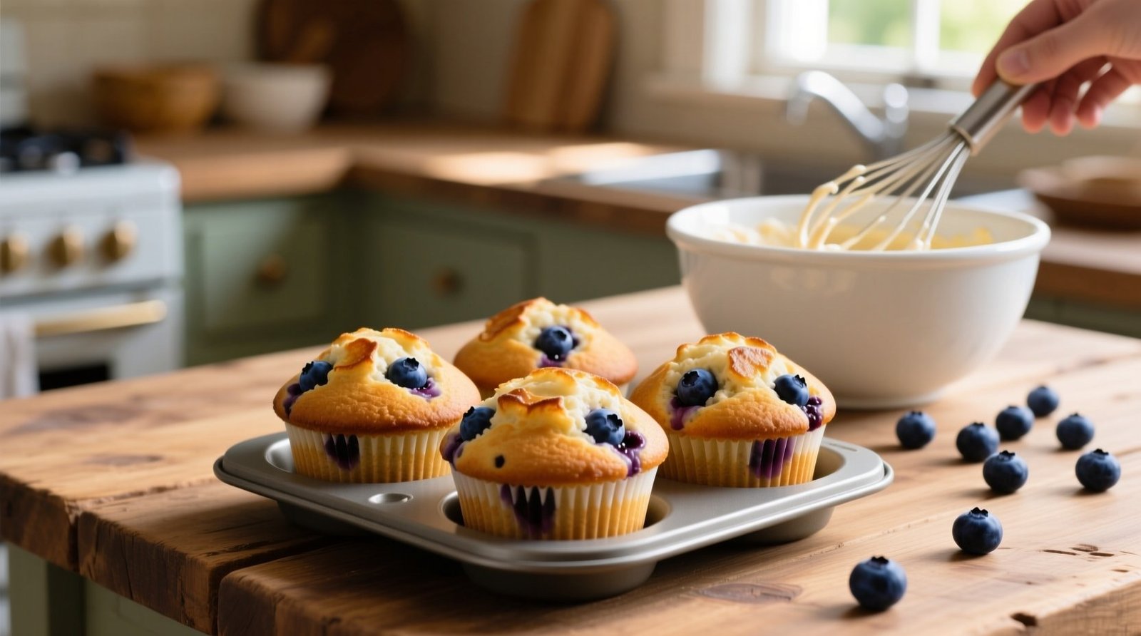 Make quick and easy blueberry muffins from boxed pancake mix.jpg