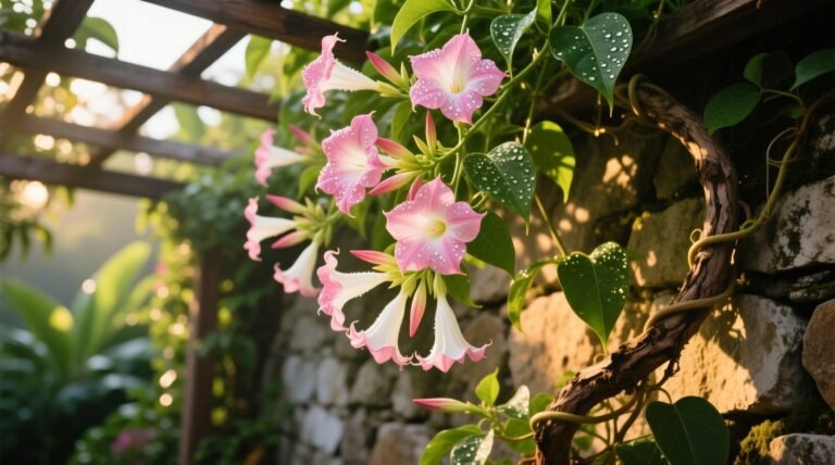 Mandevilla like plants 12 vining blooms for sun warmth.jpg