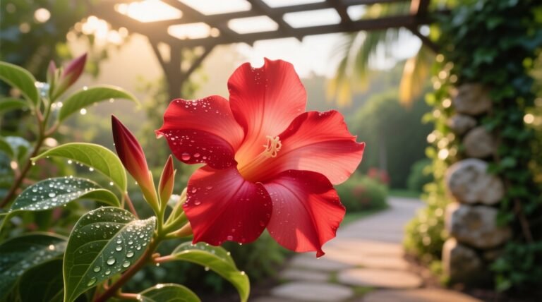 Mandevilla red care guide for continuous blooms vigorous growth.jpg