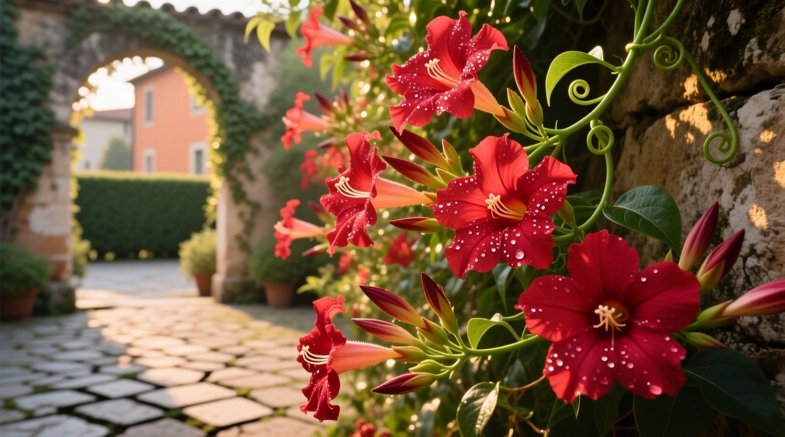 Mandevilla red flowers how to grow bloom reliably.jpg