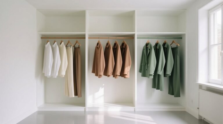 Minimalist closet organization 3 hangers zero labels.jpg