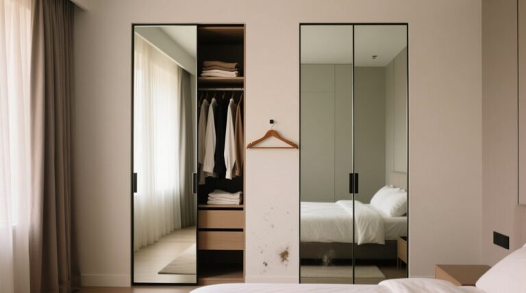 Mirrored closet door worth it for small spaces.jpg