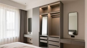 Mirrored closet door worth it with three mirrors.jpg