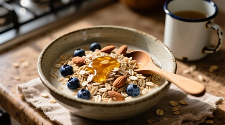 Mix rolled and steel cut oats for the perfect bowl of oatmeal.jpg