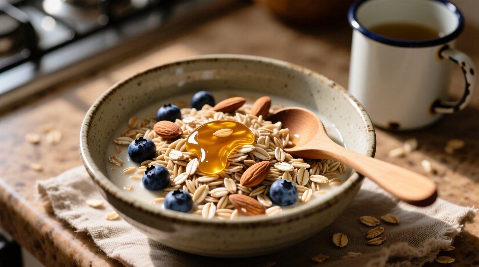 Mix rolled and steel cut oats for the perfect bowl of oatmeal.jpg