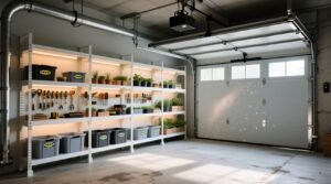 My new garage including ikea shelving a textile safe clothing storage system.jpg