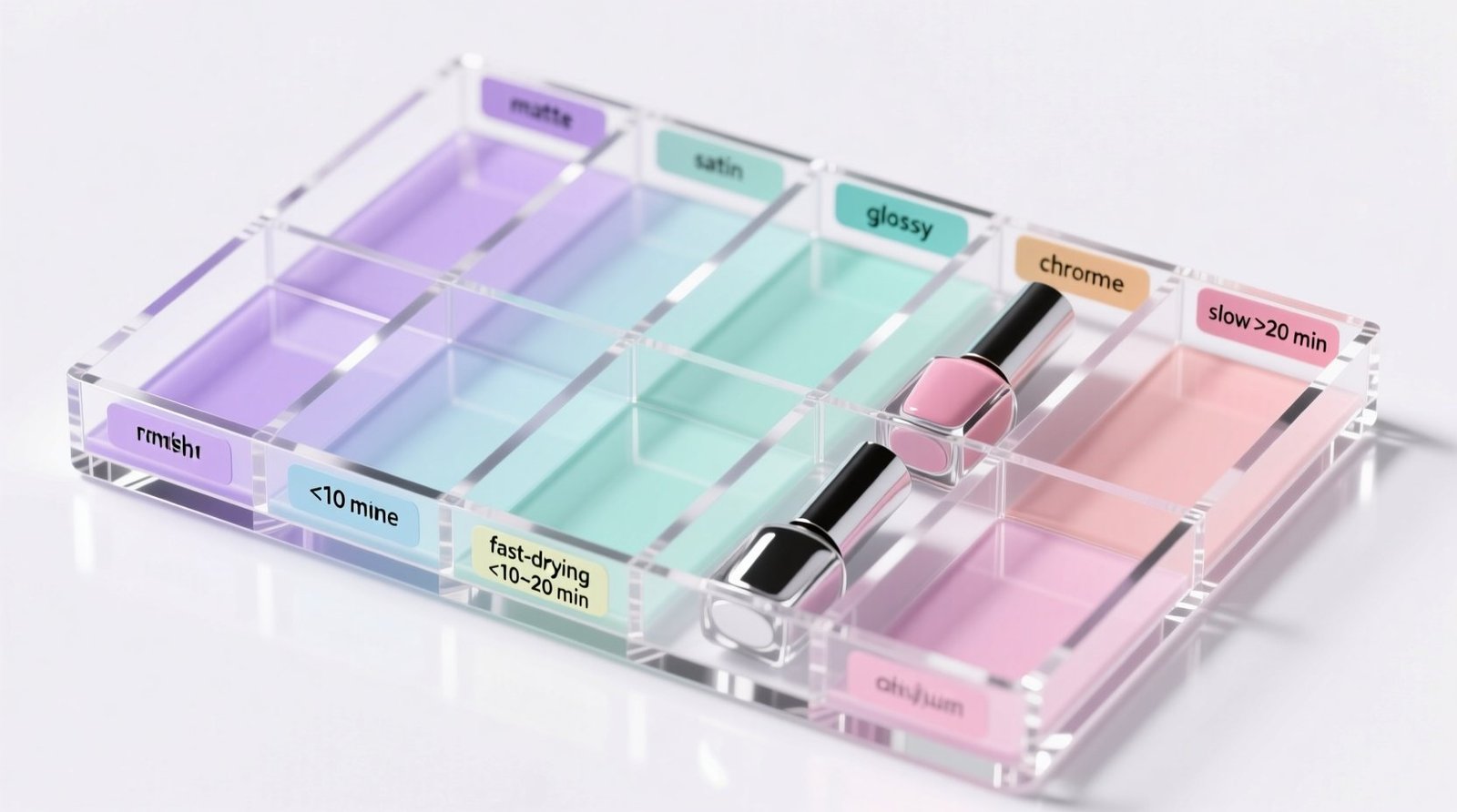 Nail polish organization by finish drying time.jpg