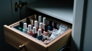 Nail polish storage safe closet organization tips.jpg