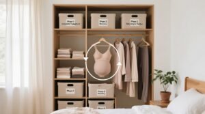 Postpartum closet organization without new hangers.jpg