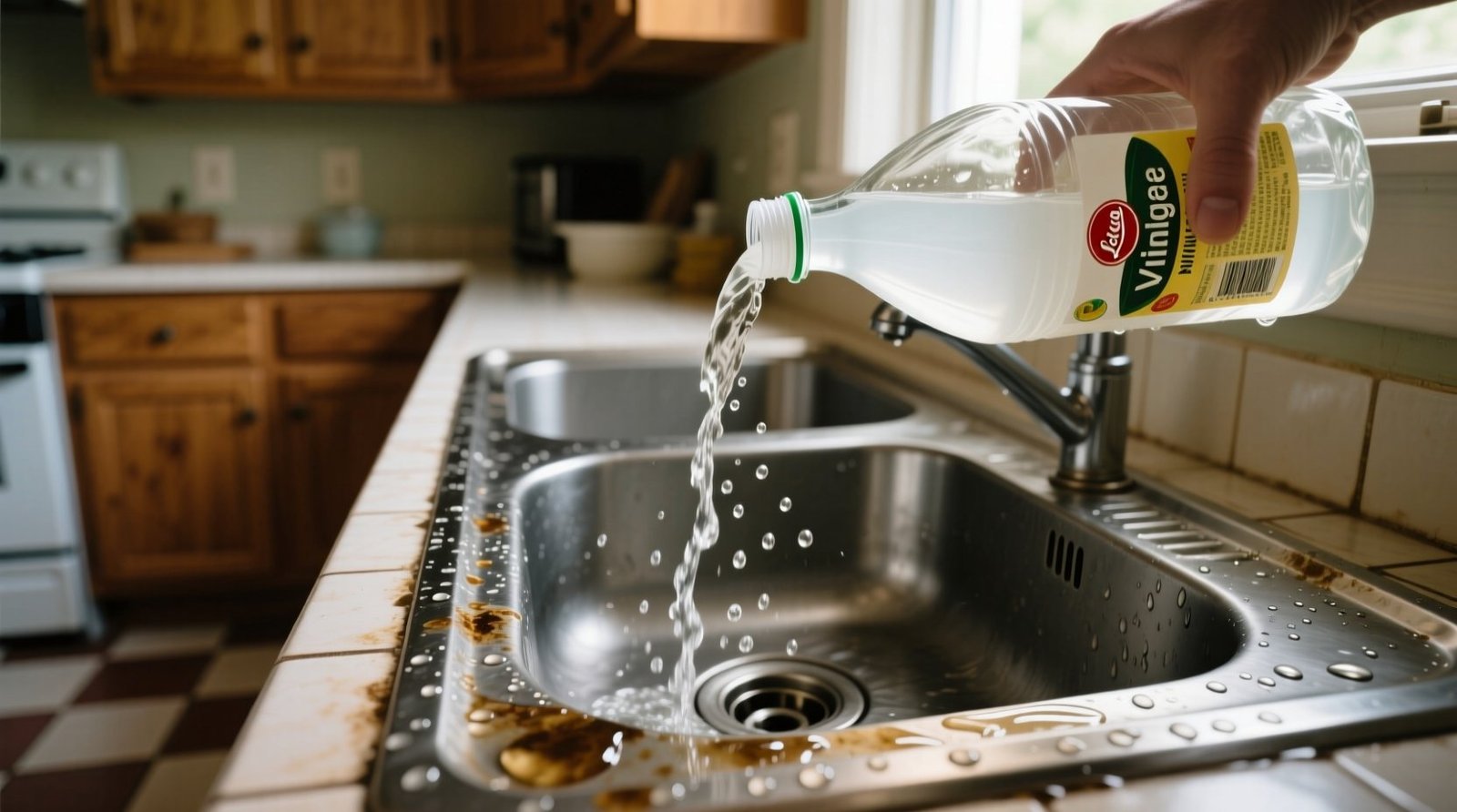 Pour vinegar down your drain every three months to keep pipes clear.jpg