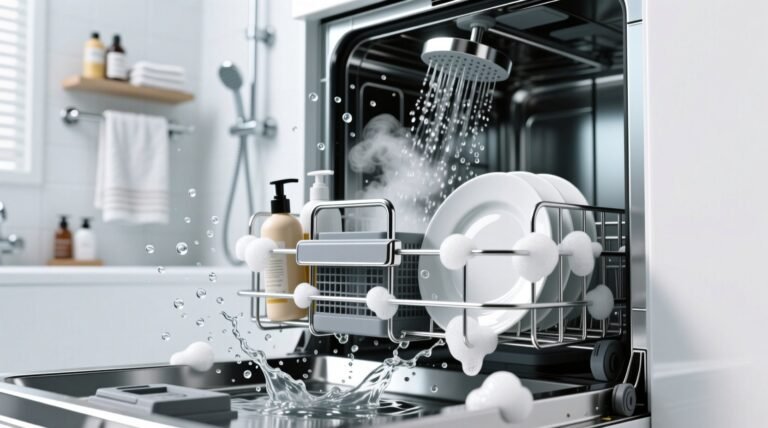 Put your shower caddy in the dishwasher for a hassle free clean.jpg