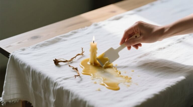 Remove candle wax from linen tablecloths.jpg