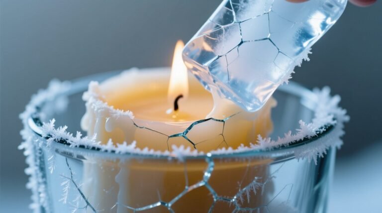 Removing candle wax by freezing the safest eco cleaning method.jpg