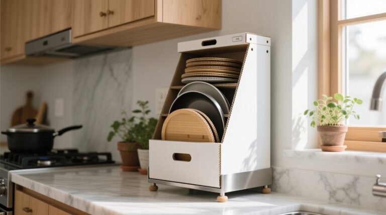 Repurpose a vertical file to tame your pot lids science backed storage.jpg