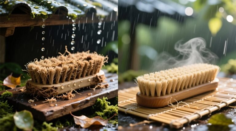 Revive coconut coir brushes with rainwater.jpg