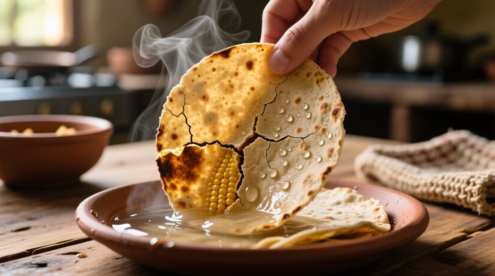 Revive Old Corn Tortillas with a Cold Water Dip Before Heating