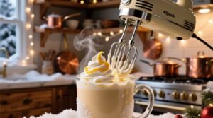 Rich and frothy holiday eggnog with electric or stand mixer.jpg