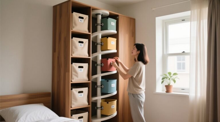 Rotating closet carousel worth it petite wardrobe truths.jpg