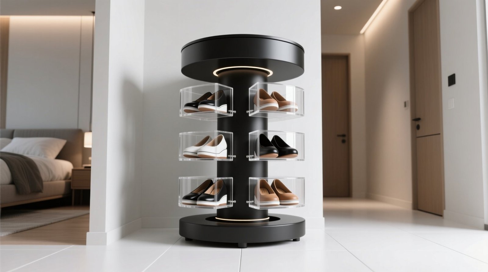 Rotating shoe carousel under 18 inches.jpg
