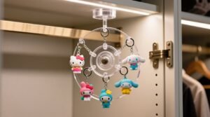 Sanrio keychain closet door display tips.jpg