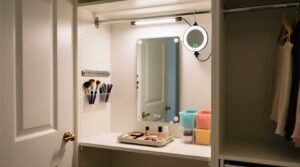 Shallow closet to makeup vanity no renovation.jpg