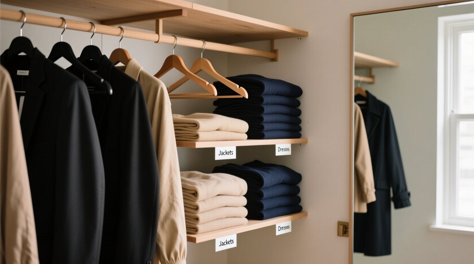 Shared closet organization without wall space.jpg