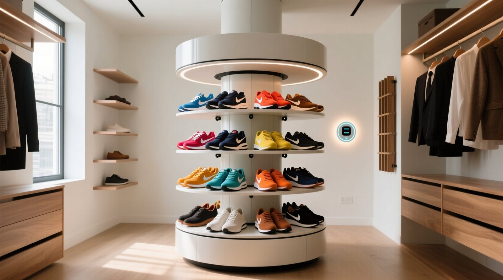 Shoe carousel for narrow closets truths trade offs.jpg